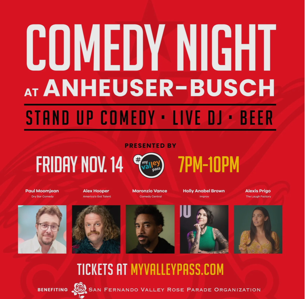 Comedy Night at Anheuser Busch on Friday, November 14