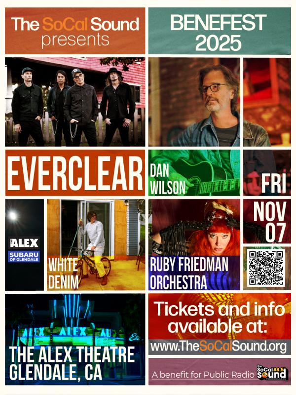 THE SOCAL SOUND BENEFEST CONCERT POSTER IMAGE, A CONCERT NOV 7 FEATURING DAN WIL